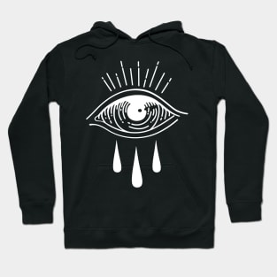 crying eye black and white Hoodie